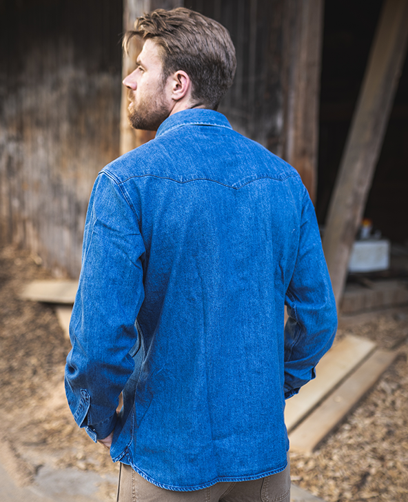 Pike Brothers - Shirt '1952 Rider Shirt Denim Faded'