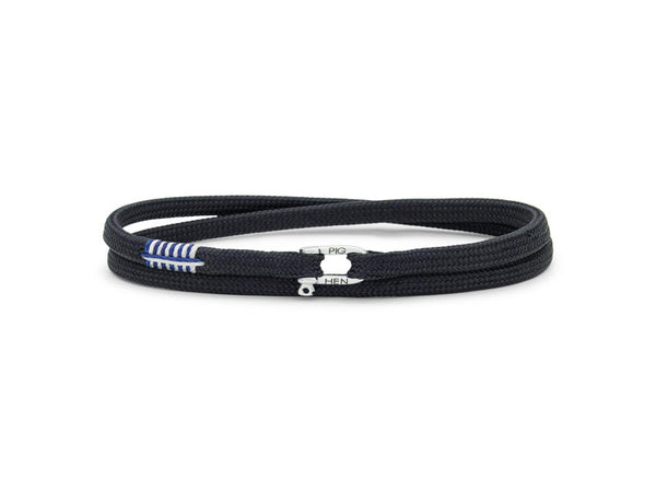 Pig&amp;Hen - Bracelet 'Franky DBL' - Navy &amp; Silver