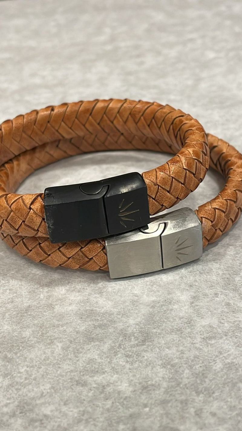 Loostermans - Armbanden 'gewoven cognac'