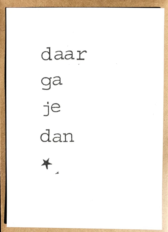 By Mar - Postkaarten 'Daar ga je dan'