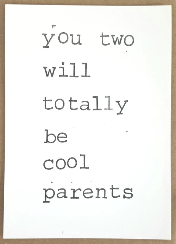 By Mar - Postcards 'You two will totally be cool parents'