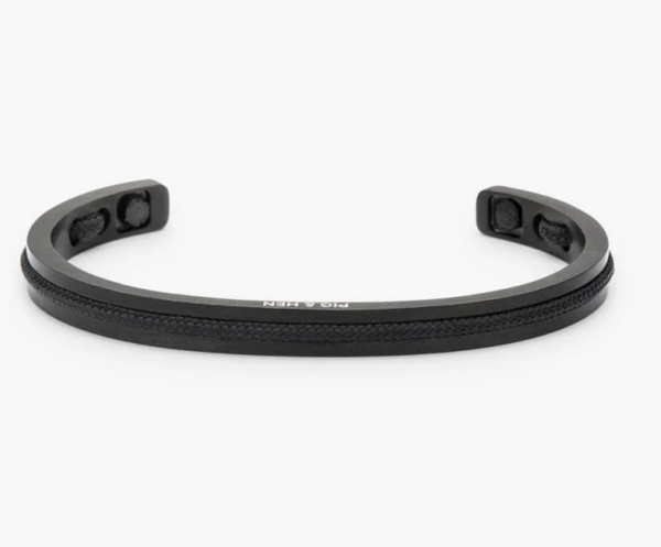 Pig&amp;Hen - Bracelet 'Navarch 6mm' - Black &amp; Black