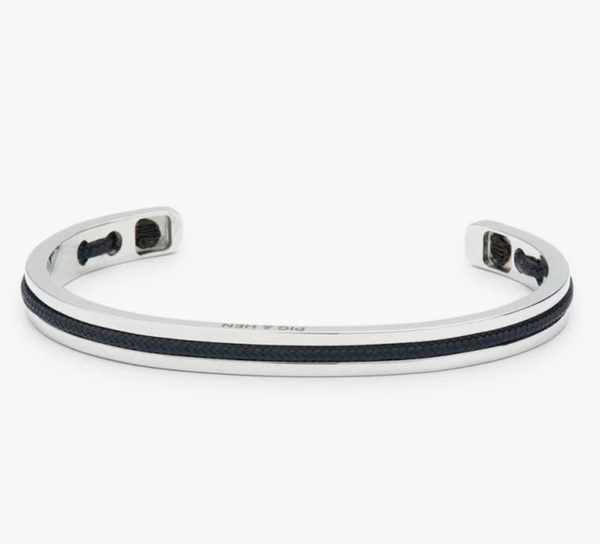 Pig&amp;Hen - Bracelet 'Navarch 6mm' - Navy &amp; Silver