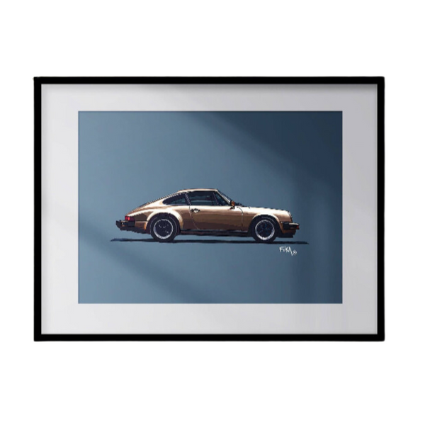 Fika&amp;Co - Print 'Porche 911 GOLD'