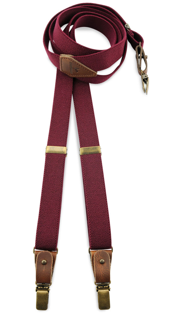 Sir Redman - Combi Pack Braces Bow Tie - Mr. Buck Burgundy