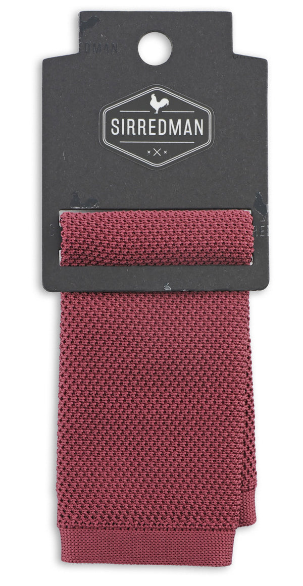 Sir Redman - Knitted Pocket Square - Mauve