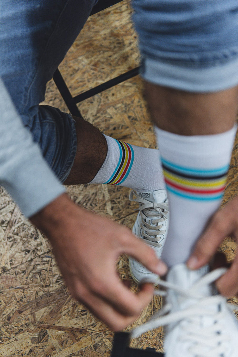 The Vandal - Socks "Belgian Cycling white"