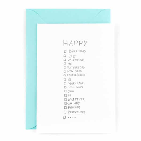 Studio Flash - Postcard 'Happy...'