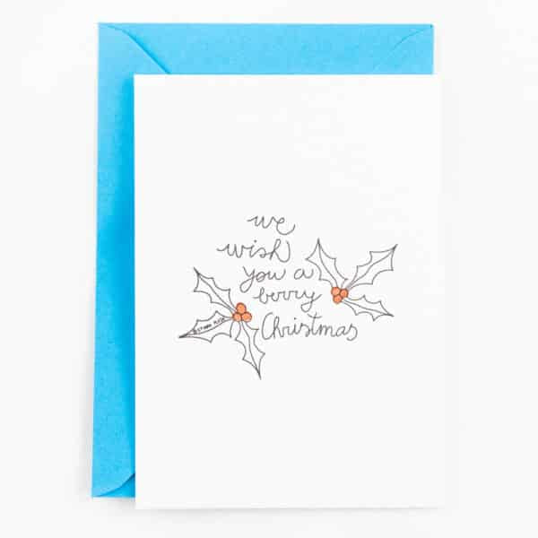 Studio Flash - Postcard 'We wish you a berry Christmas'