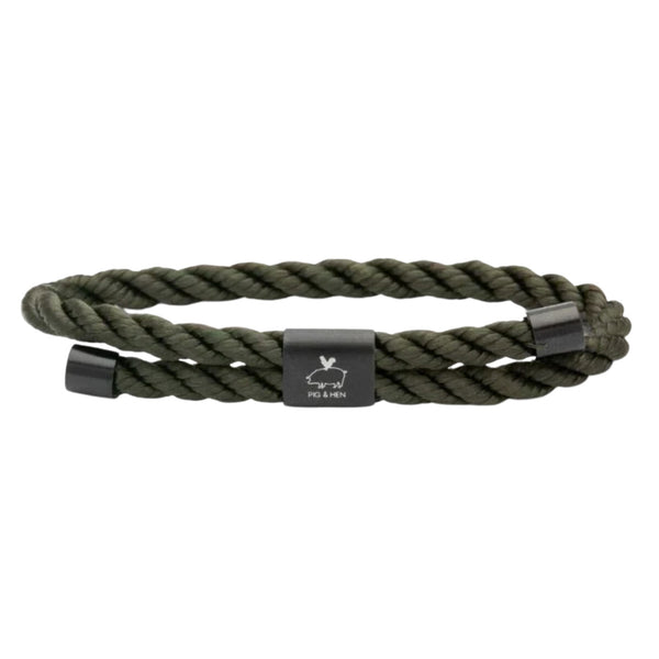 Pig&amp;Hen - Bracelet 'Little Lewis Twist' - Army &amp; Black