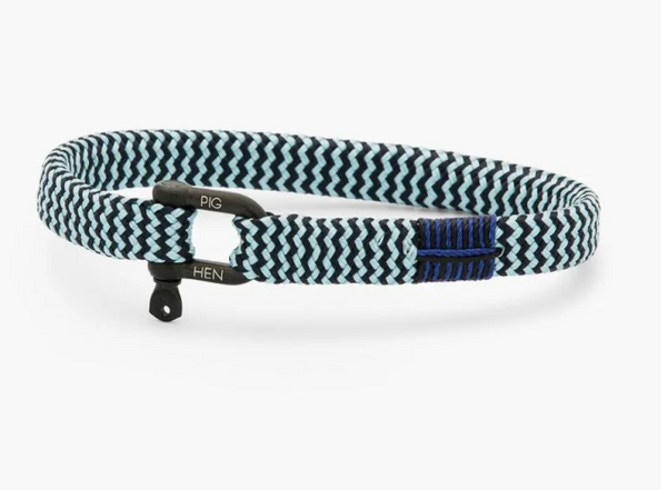 Pig &amp; Hen - Bracelet 'Vicious Vik' - Sky Blue - Navy &amp; Black